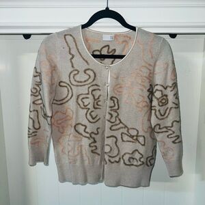 TSE Beige and Brown Women's Cashmere Sweater